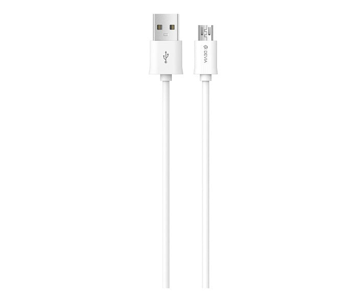 Devia Smart Micro USB cable, 2.1A, 1m, white