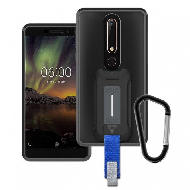 Armor-X BX3 iskunkestävä kotelo Nokia 6.1 / Nokia 6 2018, läpinäkyvä/musta