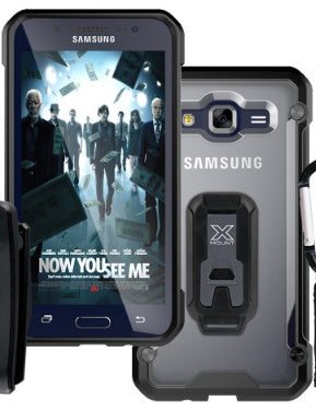 Armor-X BT iskunkestävä kotelo Samsung Galaxy J5 2016, läpinäkyvä/musta