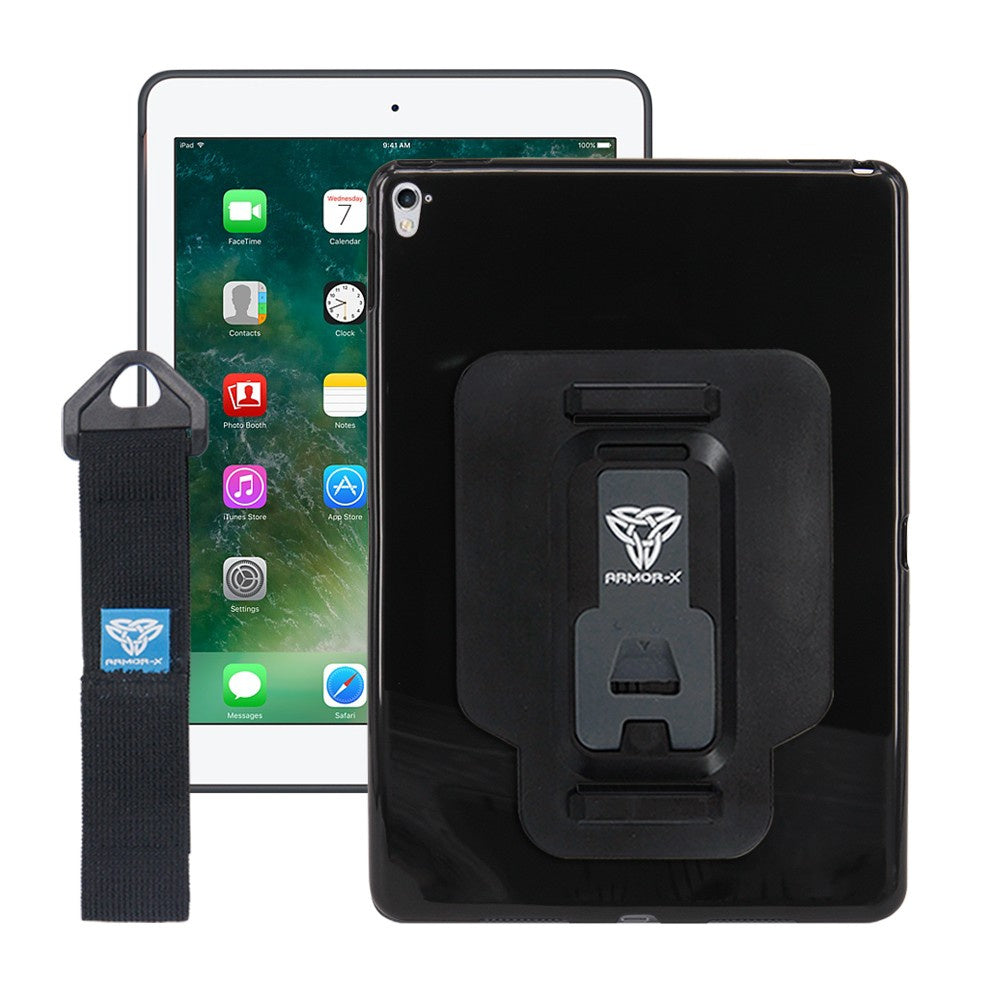 Armor-X PXT iskunkestävä kotelo with hja strap iPad Pro 9.7", musta