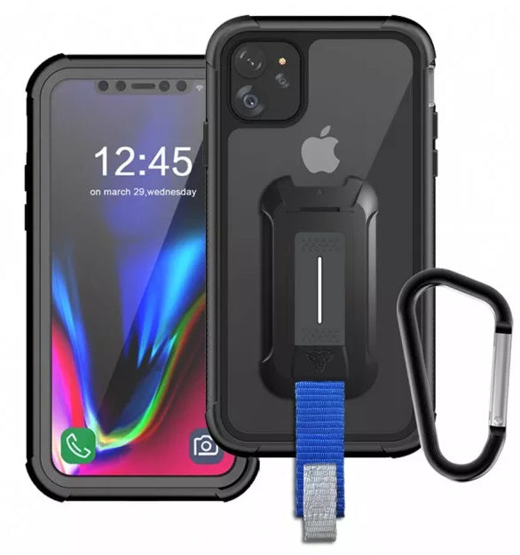 Armor-X MX IP68 Waterproof Suojakotelo iPhone 11 Pro, Läpinäkyvä/Musta