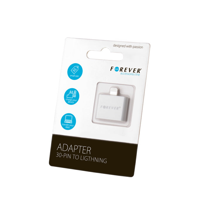 Forever Adapter from 30-PIN Dock (iPhone 3/4) to Lightning connector
