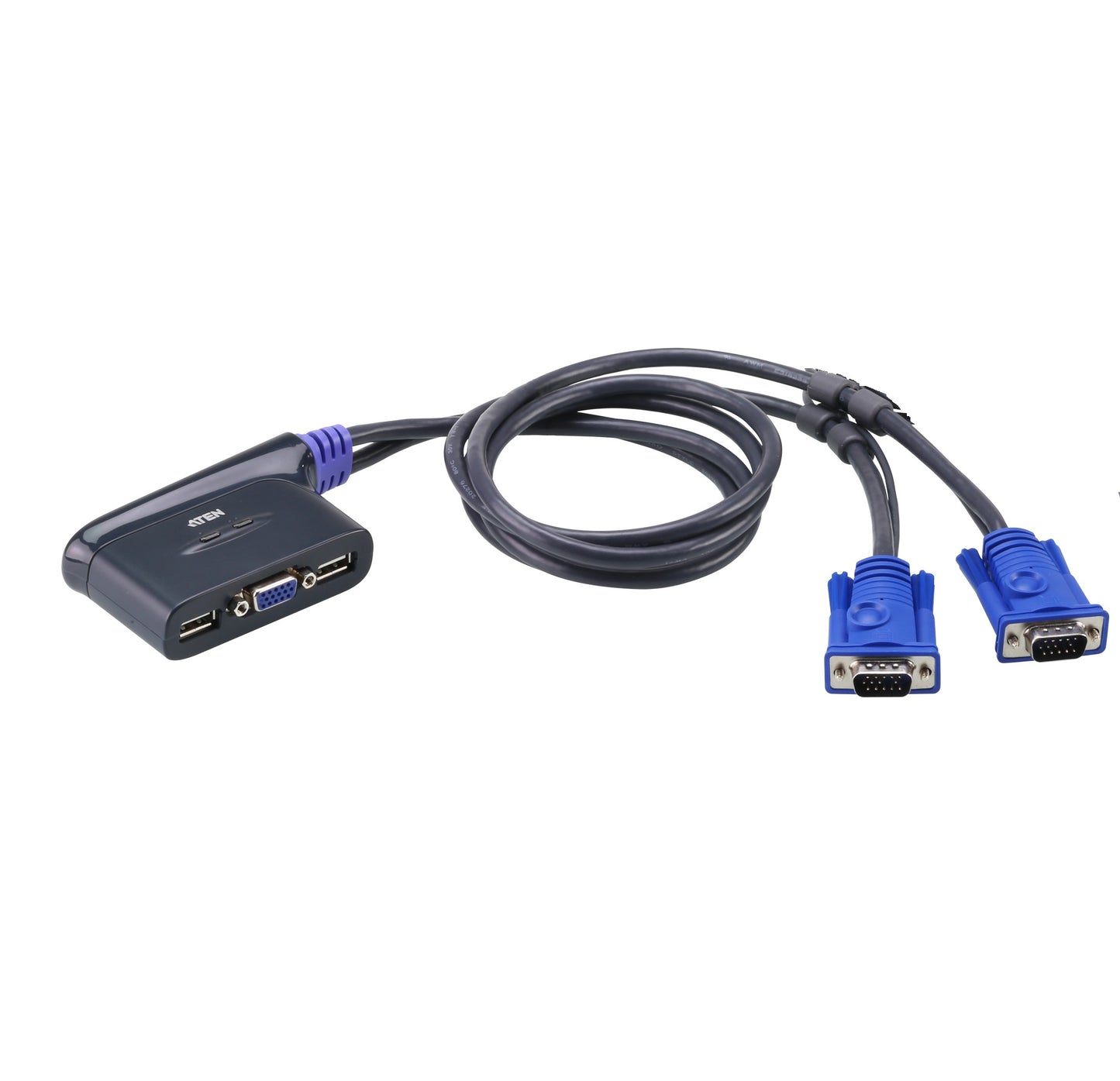 ATEN CS62US - KVM / USB switch - 2 ports USB VGA/Audio, Black