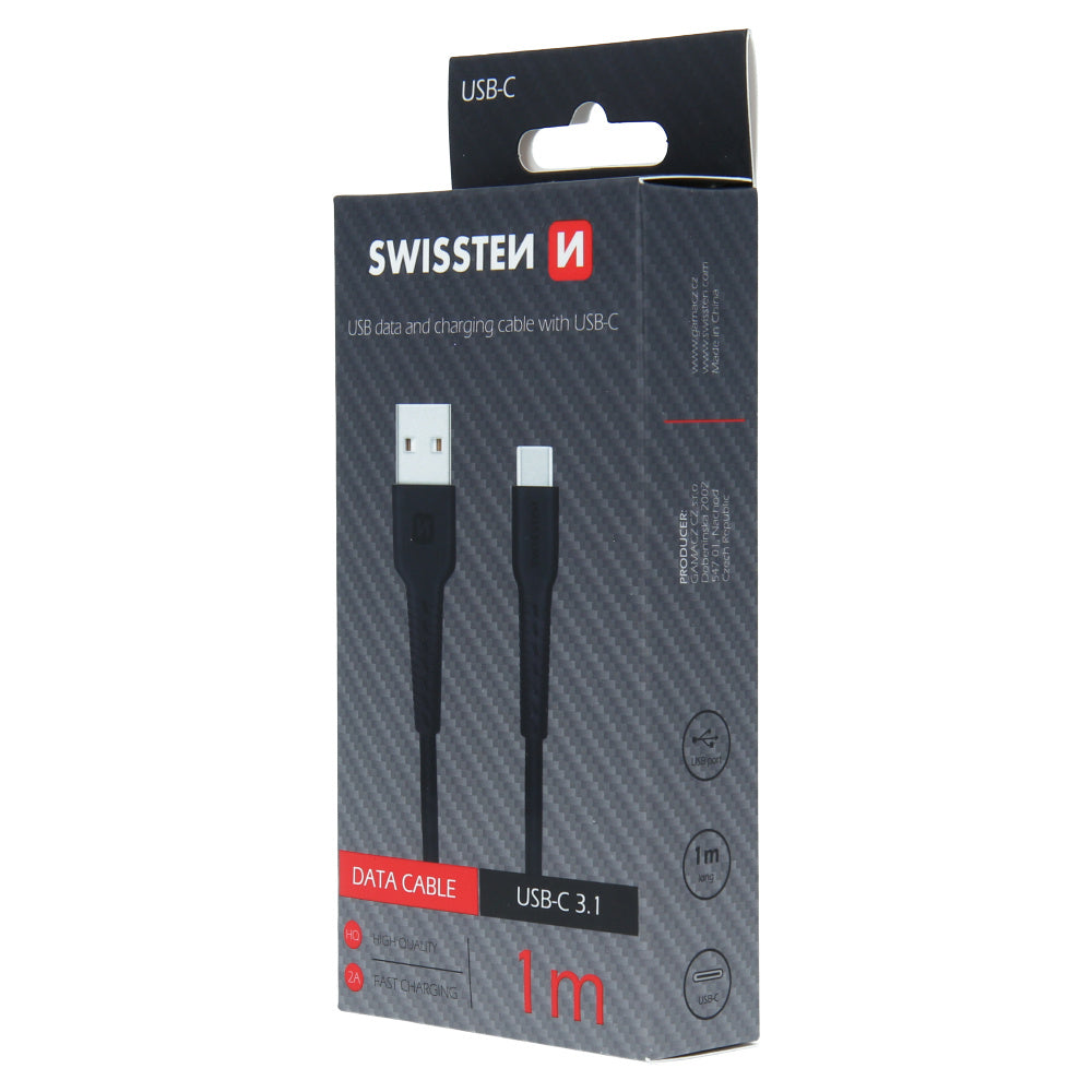 Swissten Type-C USB Cable, 1m, black