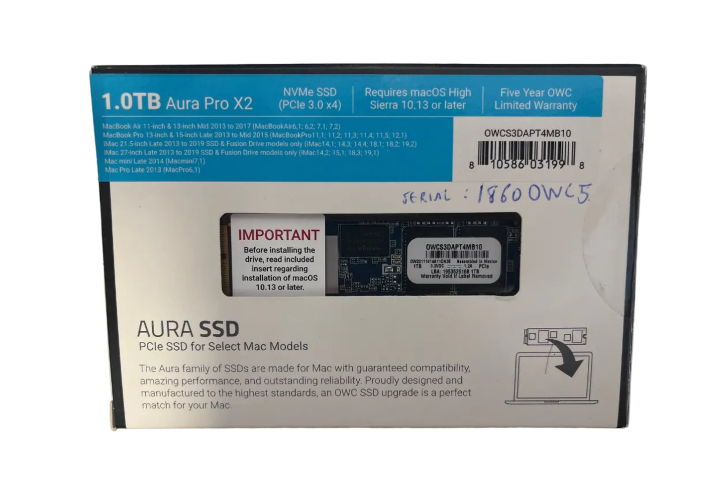 OWC Aura Pro X2 1TB NVMe SSD