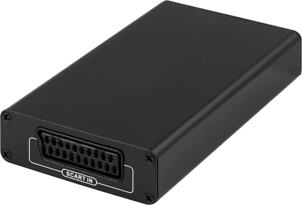 Deltaco Prime SCART to HDMI Video Converter musta alumiinikotelo