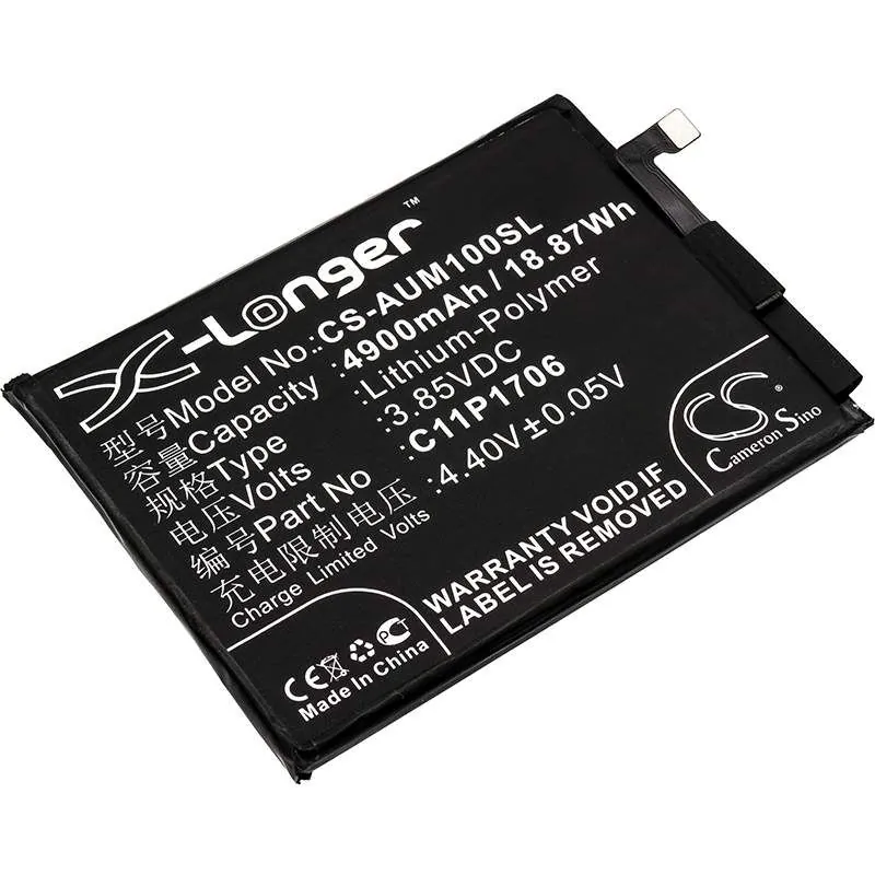 Cameron Sino CS-AUM100SL 4900mAh litiumpolymeeriakku Asus ZenFone Max Pro M1 musta X-Longer