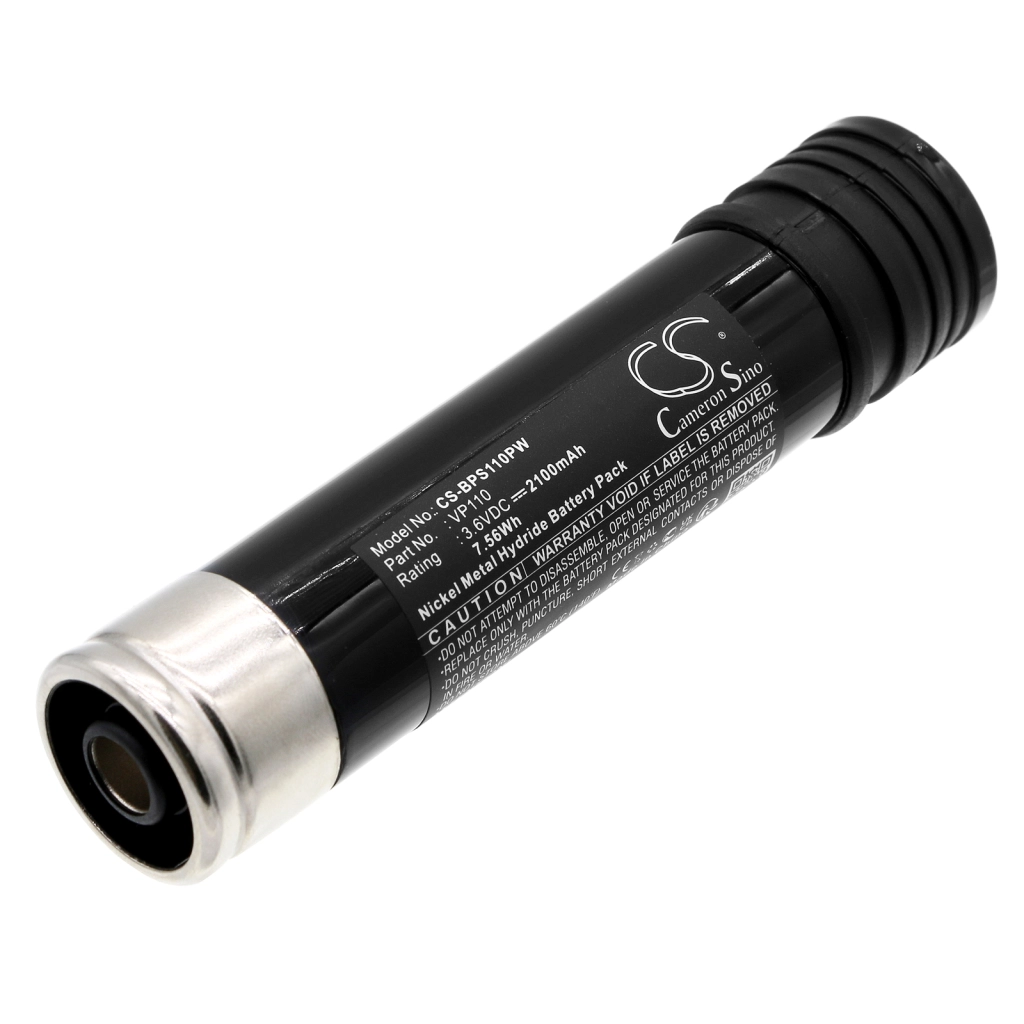 Cameron Sino CS-BPS110PW 2100mAh NiMH vaihtoakku Streamlight VP110 musta sylinterimäinen