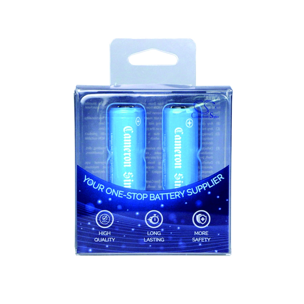 Cameron Sino CS-ICR18490NB 1900mAh Li-Ion 18490 soluakut 2 kpl sininen pakkaus