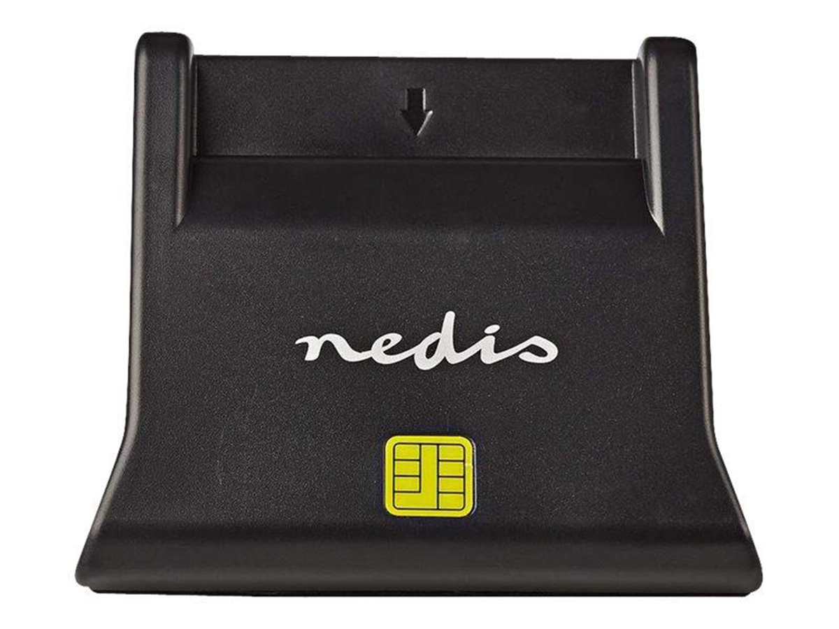 Nedis Smart Card Reader USB 2.0 musta sirukorttien lukija