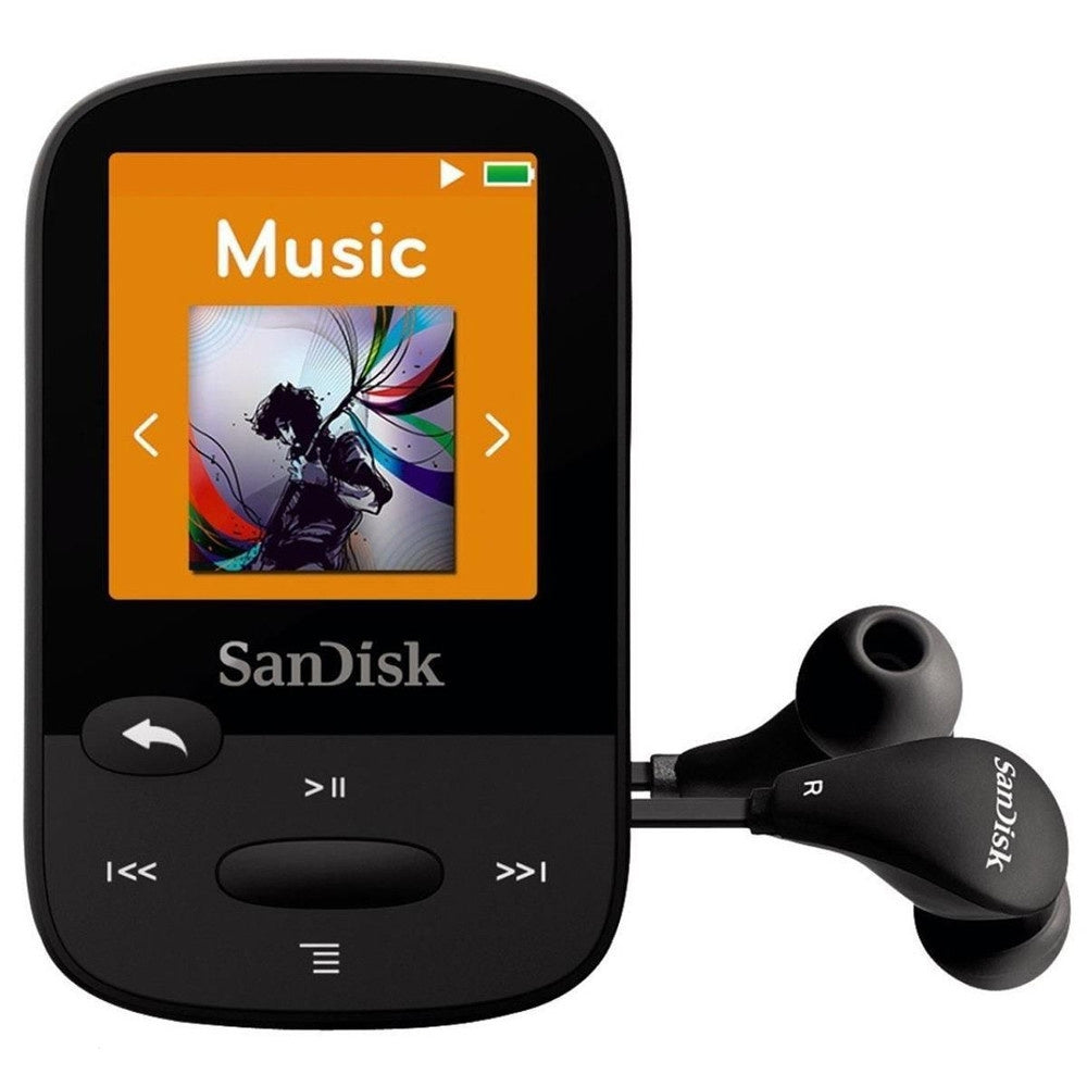 SanDisk Clip Sport Plus Wearable MP3 Player 16GB, black - DigiShop
