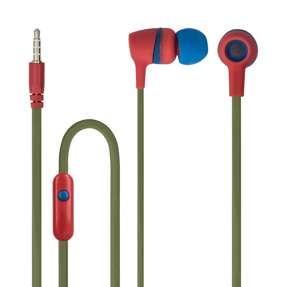 Forever JSE-200 Juicy Stereo Earphones, green/red - DigiShop