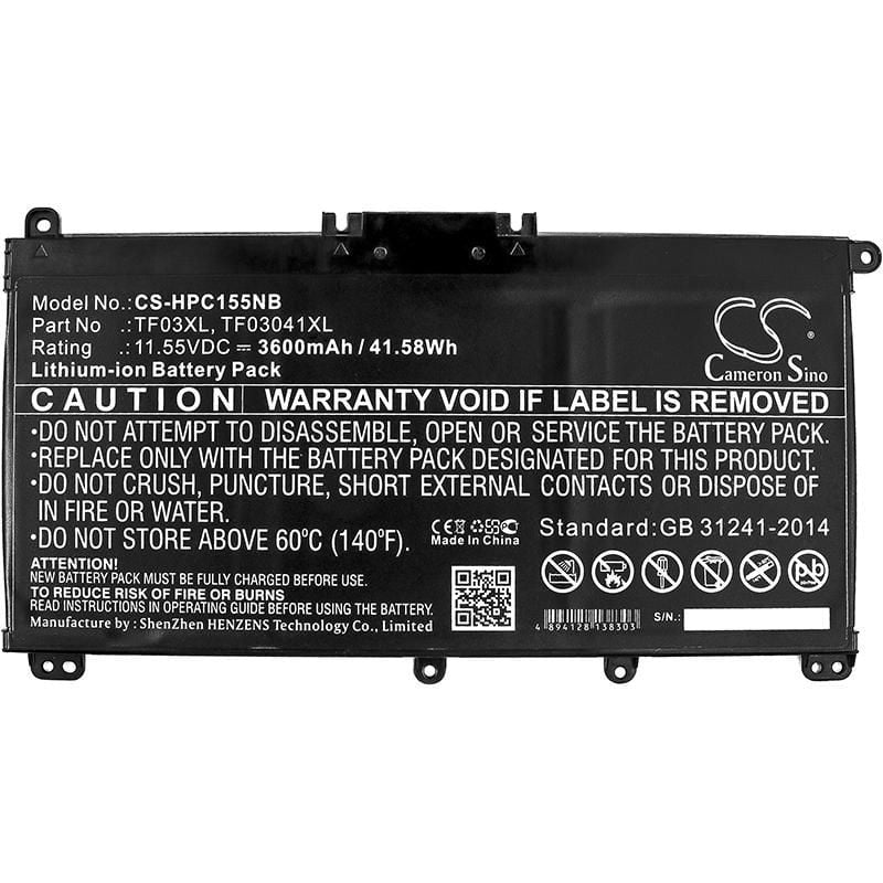 CS-HPC155NB TF03XL, TF03041XL, HP Pavilion X360, 3600 mAh Akku - DigiShop