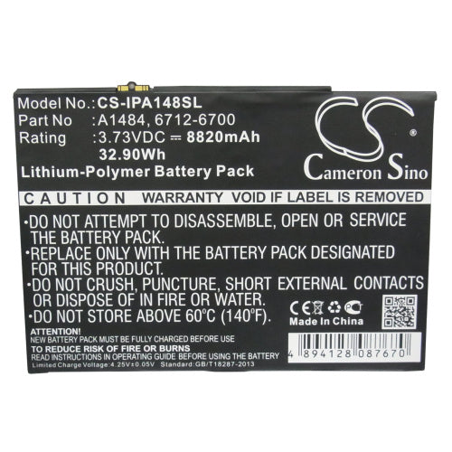 CS-IPA148SL A1484, iPad 5, 8820 mAh Akku - DigiShop