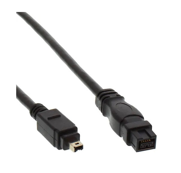 Deltaco cable Firewire 9 pin male - Firewire 4 pin male, 1M black