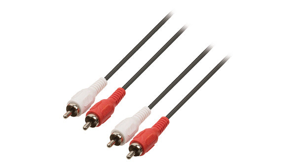 Deltaco Stereo RCA Äänijatkokaapeli, 2xRCA uros - 2xRCA uros, 15M