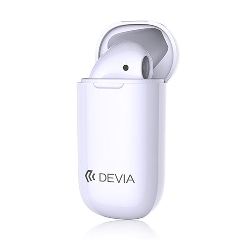 Devia Wireless Bluetooth Siingle In-ear Headset, White - DigiShop