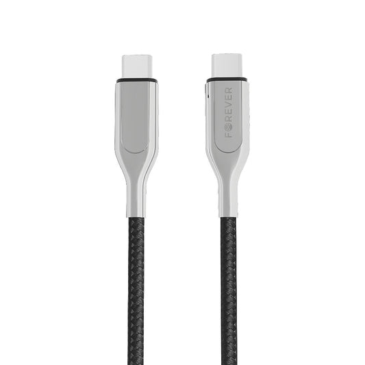 Forever Ctaie Ultra Fast USB C to USB C kaapeli 3A 60W, PD, 1.5m, musta