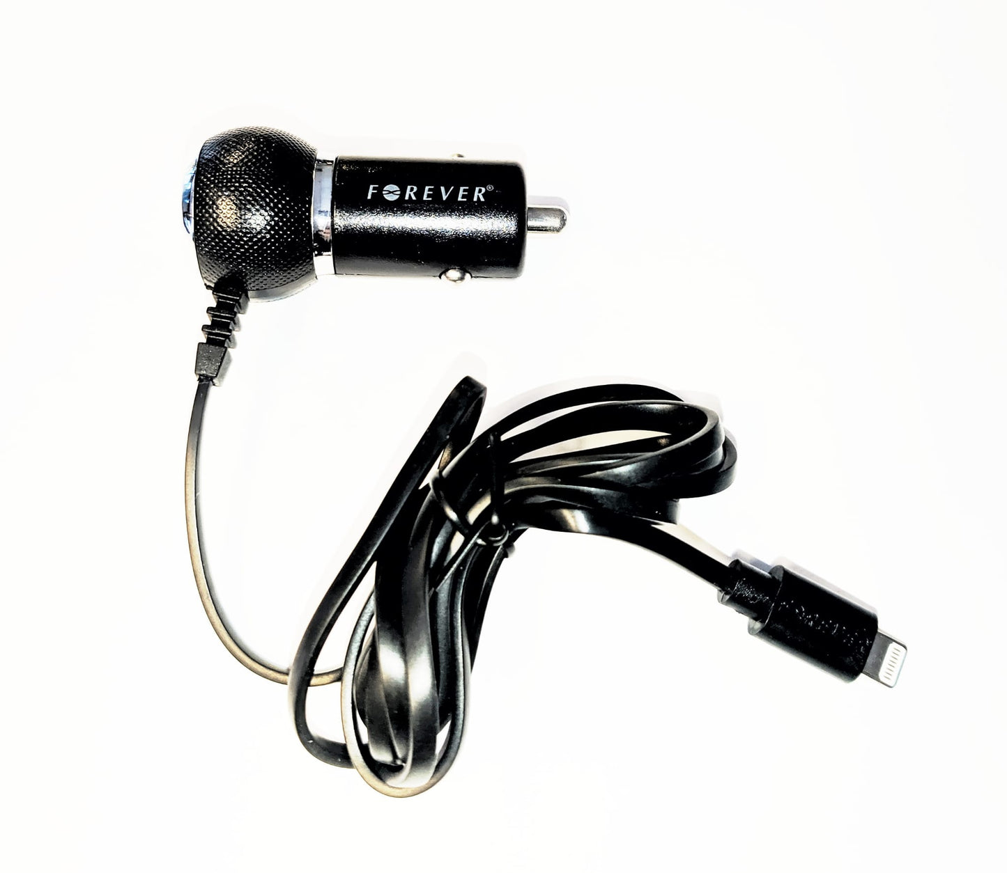 Forever Car Charger with Lightning cable 1A, 1.2m, black