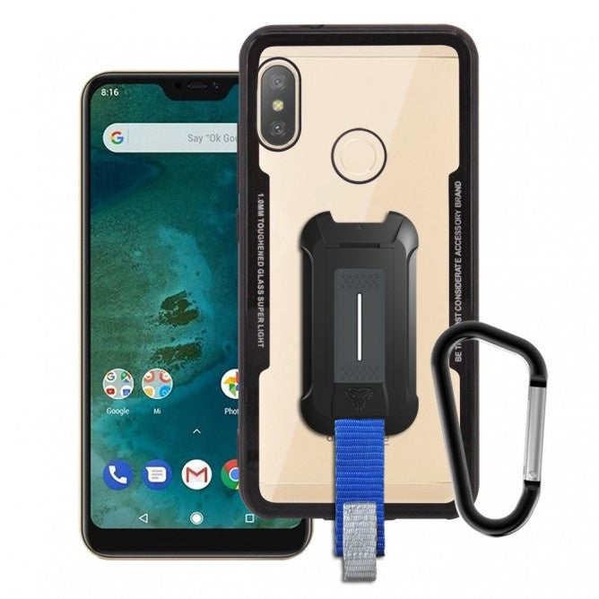 Armor-X BX4 iskunkestävä kotelo Xiaomi Mi A2 Lite, läpinäkyvä/musta