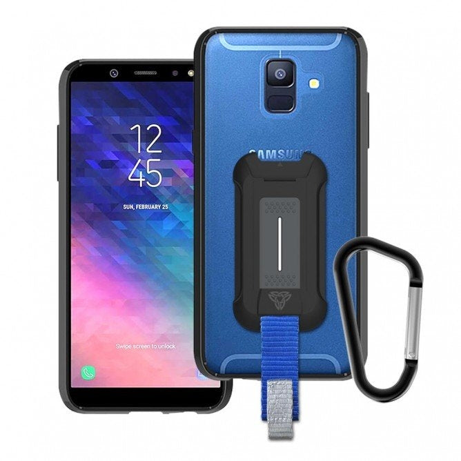Armor-X BX3 iskunkestävä kotelo Samsung Galaxy A6 2018, läpinäkyvä/musta