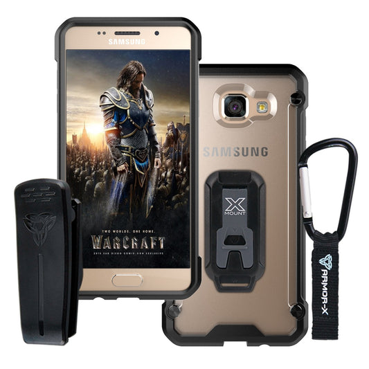 Armor-X CX iskunkestävä kotelo Samsung Galaxy A5 2016, läpinäkyvä/musta