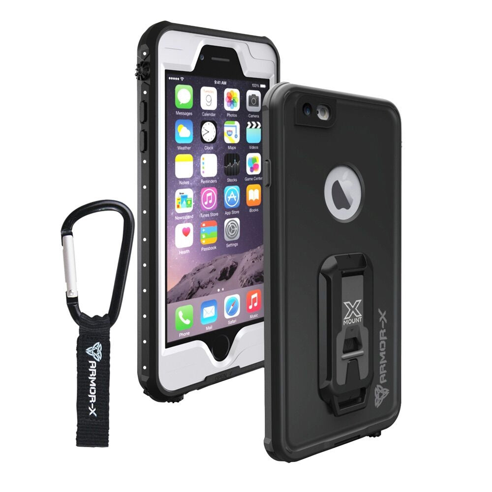 Armor-X MX Waterproof Suojakotelo iPhone 6 Plus / 6S Plus, Läpinäkyvä/Musta