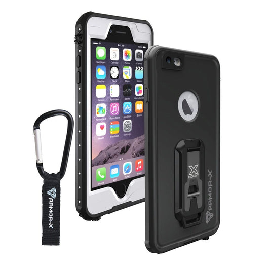 Armor-X MX Waterproof Suojakotelo iPhone 6 Plus / 6S Plus, Läpinäkyvä/Musta