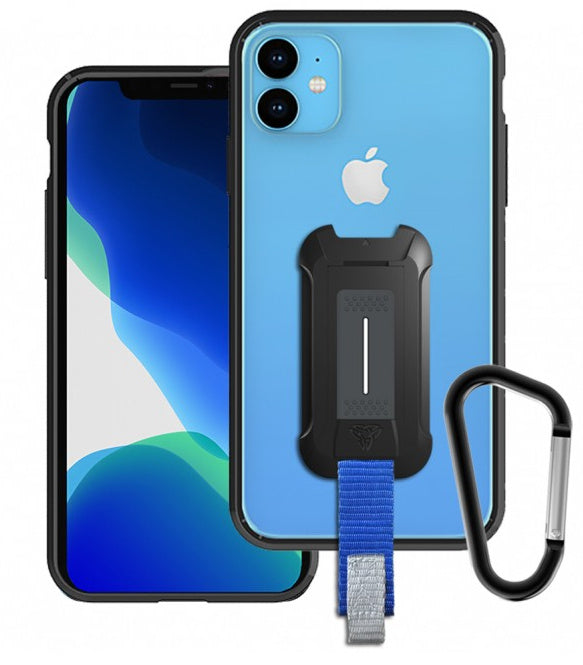Armor-X BX3 Shockproof Suojakotelo iPhone 11, Läpinäkyvä/Musta