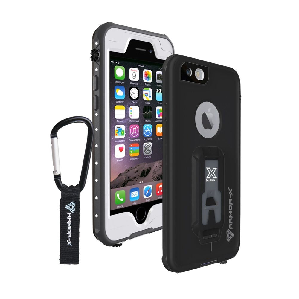 Armor-X MX IP68 Waterproof Suojakotelo iPhone 6 / 6S, Läpinäkyvä/Musta