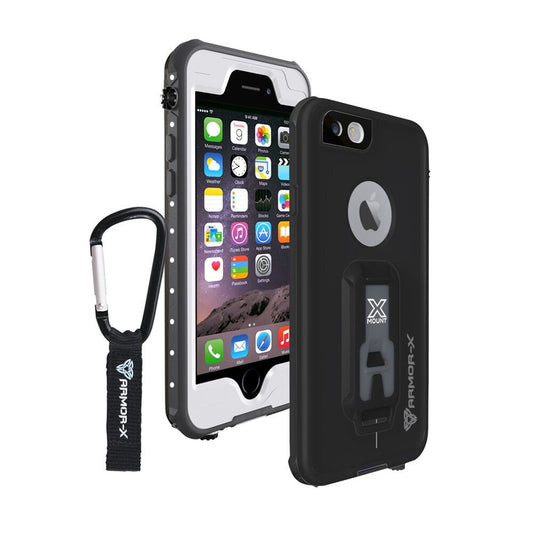 Armor-X MX IP68 Waterproof Suojakotelo iPhone 6 / 6S, Läpinäkyvä/Musta