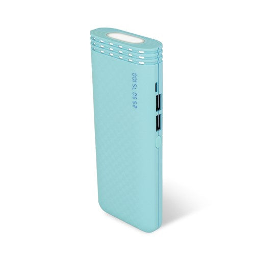 Set Powerbank with Flashlight 4800 mAh, mint green