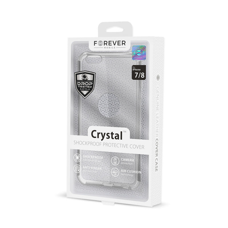 Forever Crystal kotelo iPhone 7 / 8 / SE 2020, läpinäkyvä