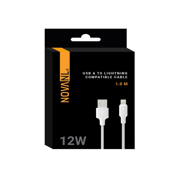 NovaNL Lightning to USB A Cable 12W (1M)