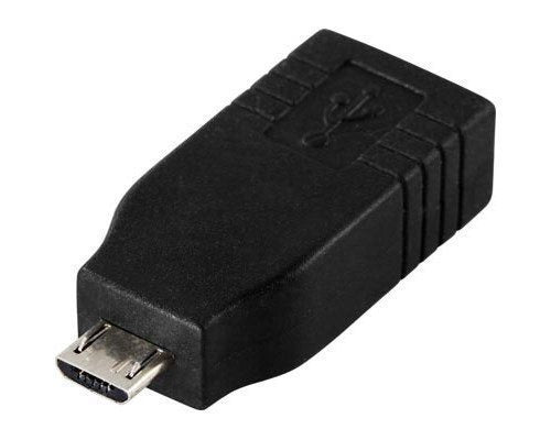 Deltaco Usb-sovitini Usb Tyyppi A Naaras- Micro USB Tyyppi B Uros