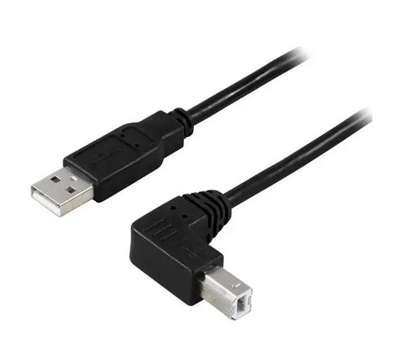 DELTACO USB 2.0 A - B, uros - uros -kaapeli, 5 m, musta