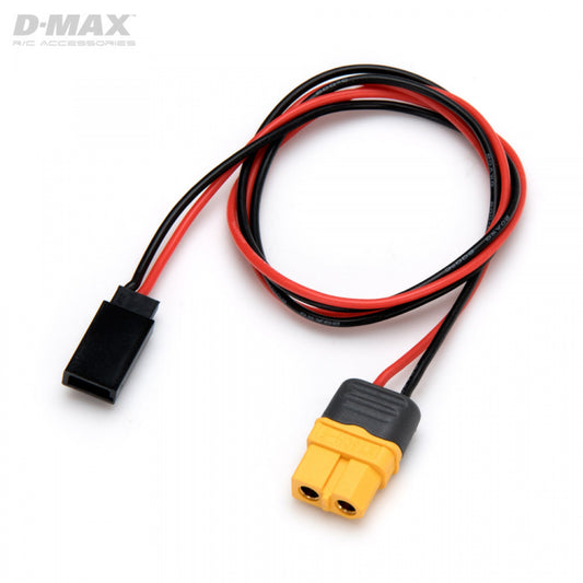 Dynomax Charging Lead Futaba RX to XT60, 20AWG 500mm