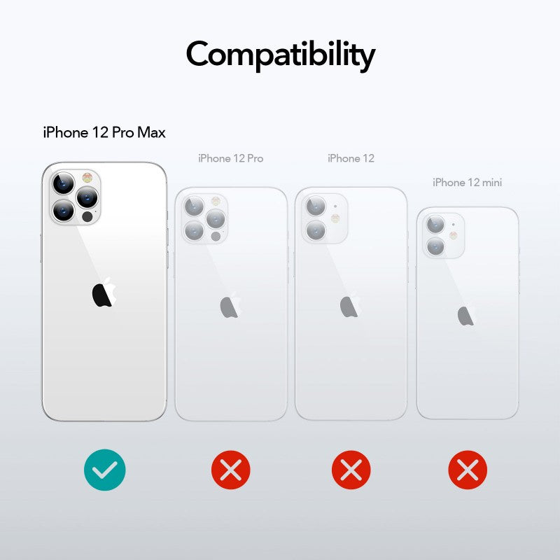 ESR Alliance 2in1- Black Frame Case + 2 Panssarilasit Screen Protectors iPhone 12 Pro Max