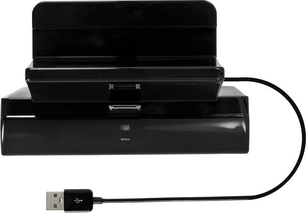 DELTACO telakka, sopii iPod, iPhone ja iPad, USB 0,5m- musta