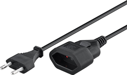 DELTACO Extension cable for device cable, 2M Black