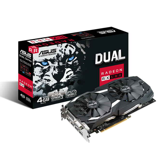 ASUS Dual Radeon RX 580 4Gt Näytönohjain
