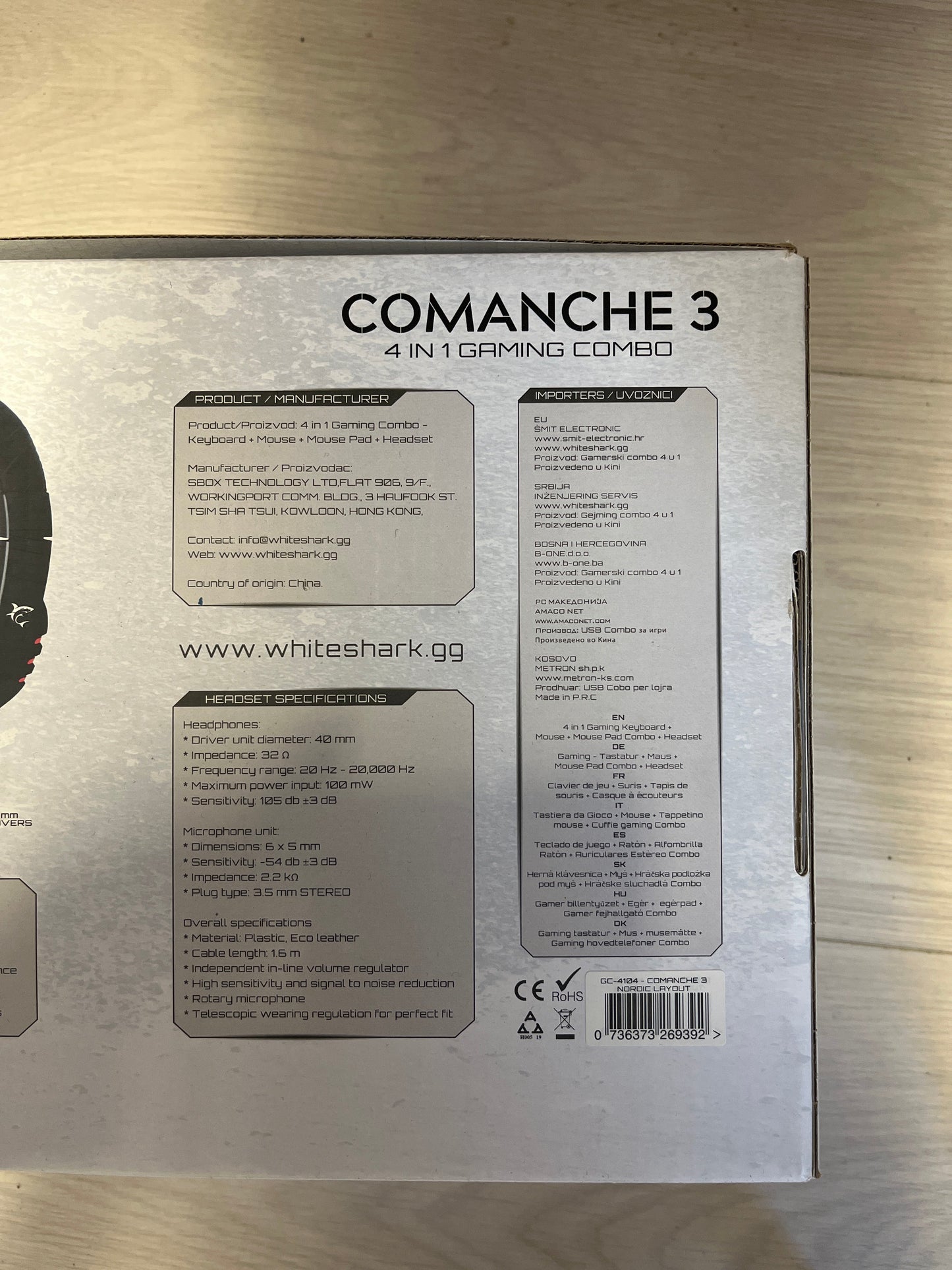 White Shark Comanche 3 – 4 in 1 Gaming Combo