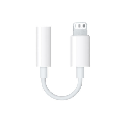 Lightning to Headphone Jack 3.5mm sovitin - valkoinen