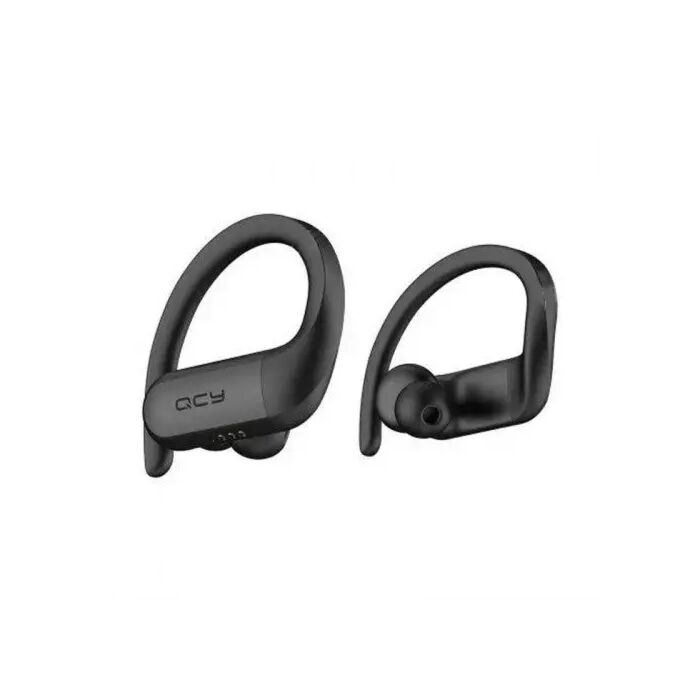 QCY T6 TWS Bluetooth nappikuulokkeet korvakoukkumalli musta