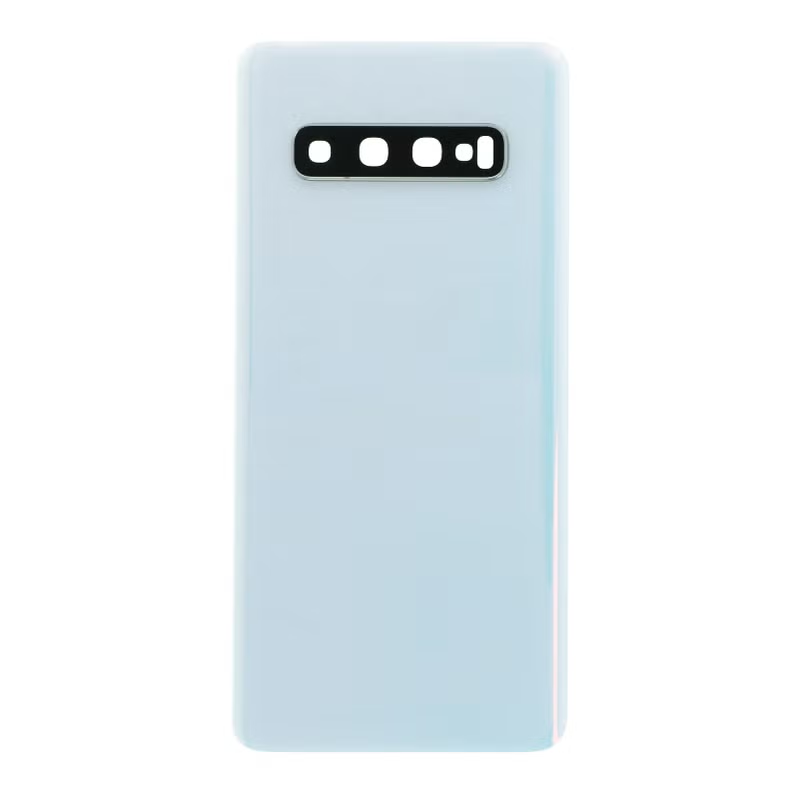 Samsung Galaxy S10 Akkukansi Takakansi - Valkoinen Prism White (Tarvike)
