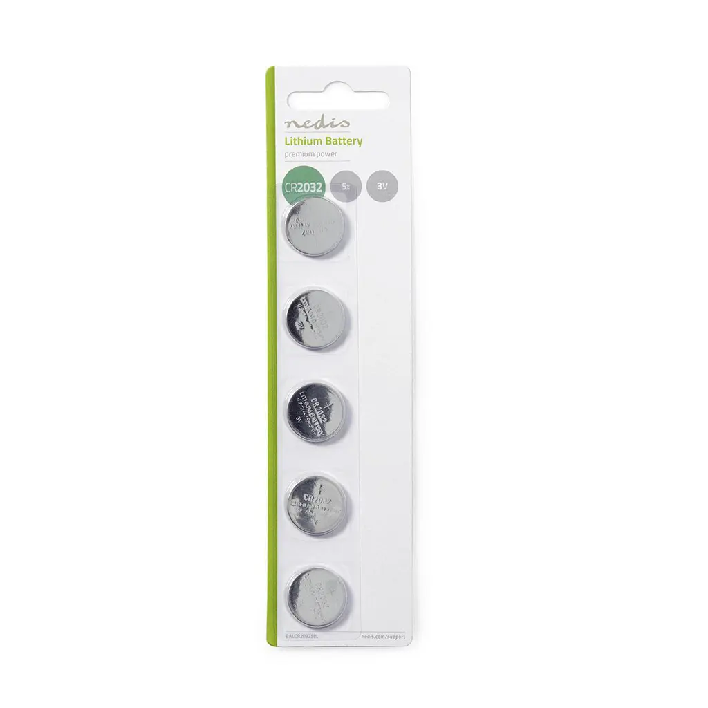 Nedis Lithium Battery CR2032 3V 5 kpl premium power pakkaus