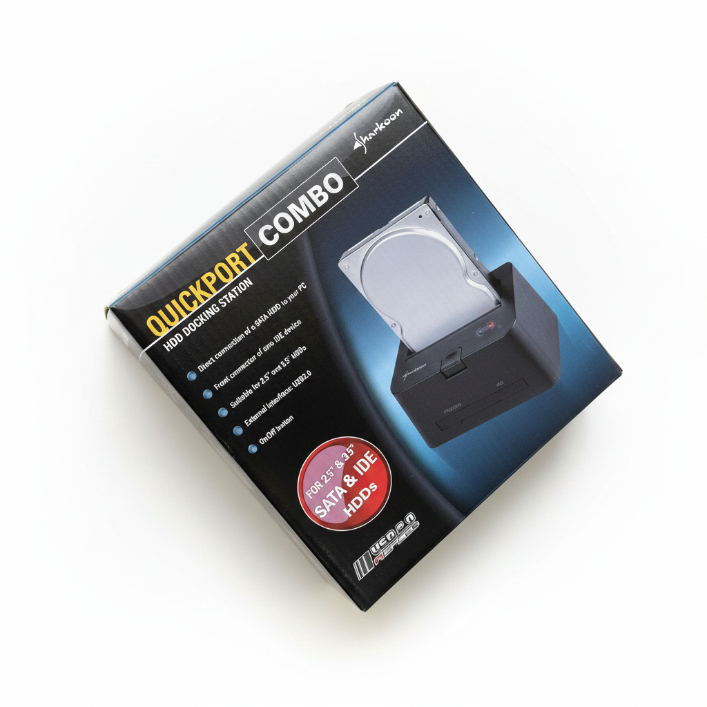 Sharkoon QuickPort Combo – HDD-telakka (SATA & IDE, USB 2.0)