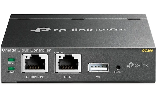 TP-Link Omada Hardware Controller OC200 etuosa liittimet ETH1 ETH2 USB