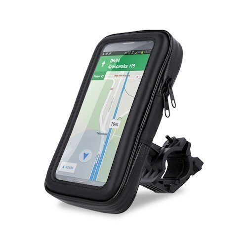 Maxlife MXBH-01 XL vedenpitävä puhelinteline pyörän ohjaustankoon musta