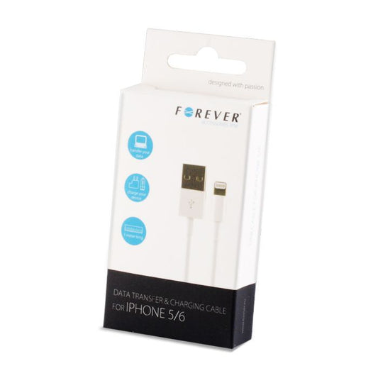 Forever Litteä Dock kaapeli iPhone 3/4 puhelimille 1m, sininen – DigiShop Helsinki